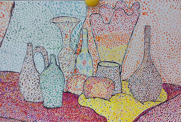 Натюрморт пуантилизм сёра