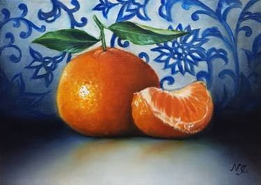 Апельсин красками