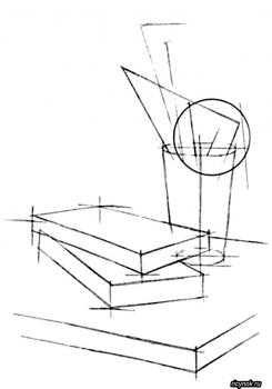 Натюрморт карандашом с кистью