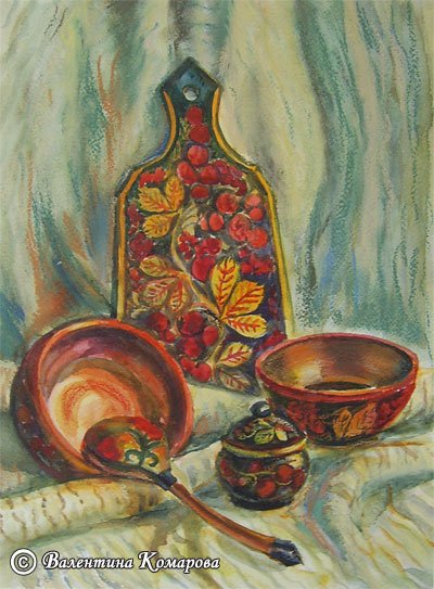Натюрморт с предметами народных промыслов