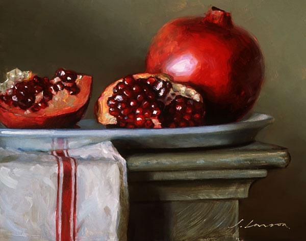 Натюрморт с гранатом живопись