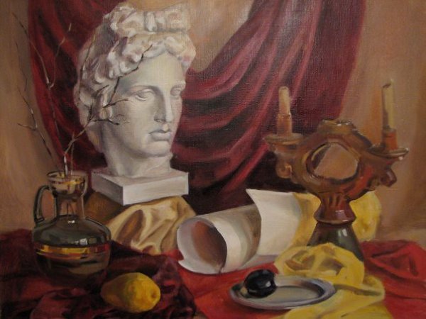 Натюрморт с гипсовой маской