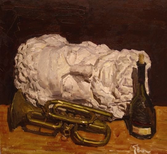 Гризайль гипсовой головы Академия художеств