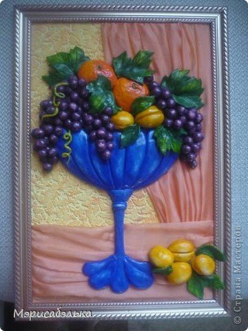 Аппликация из пластилина натюрморт