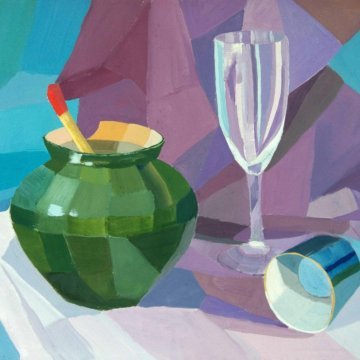 Академическая живопись натюрморт темпера кубизм