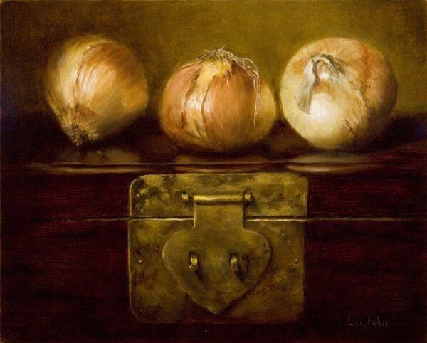 Голландский натюрморт лук чеснок живопись