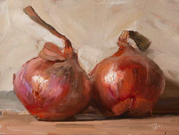 Чеснок живопись
