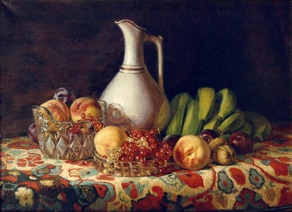 Шумакова Елена. Натюрморт с овощами и тыквой