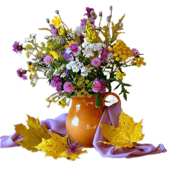 Осенние цветы в вазе