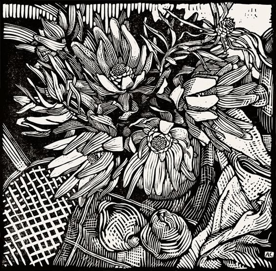 Пинтерест линогравюра