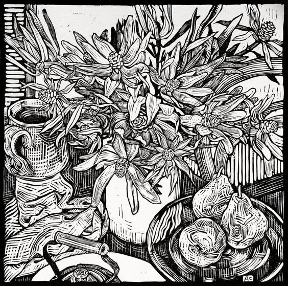 Графическая стилизация натюрморта