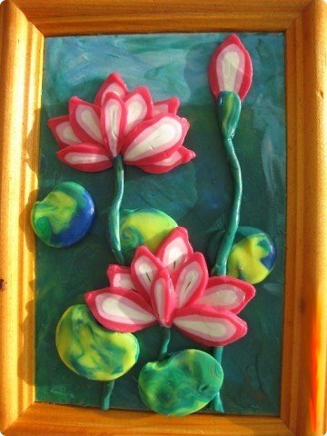 Пластилиновая живопись цветы