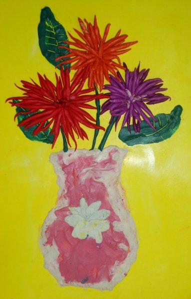 Цветы из пластилина