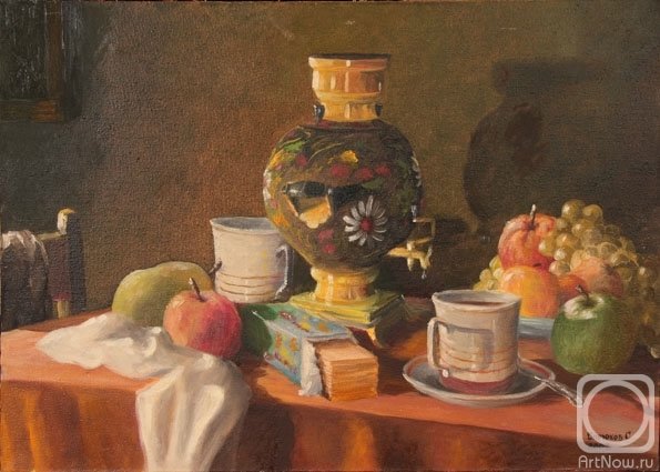 «Натюрморт с самоваром» художник Илья Машков
