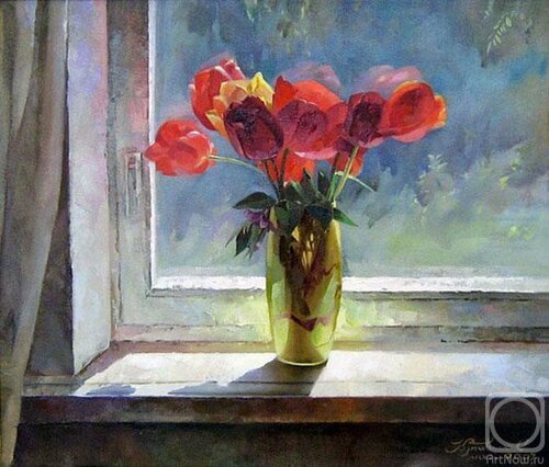 Контражур в живописи натюрморт