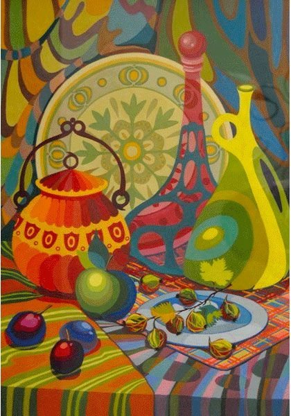 Школа Восточный натюрморт гуашь художественная школа ДХШ