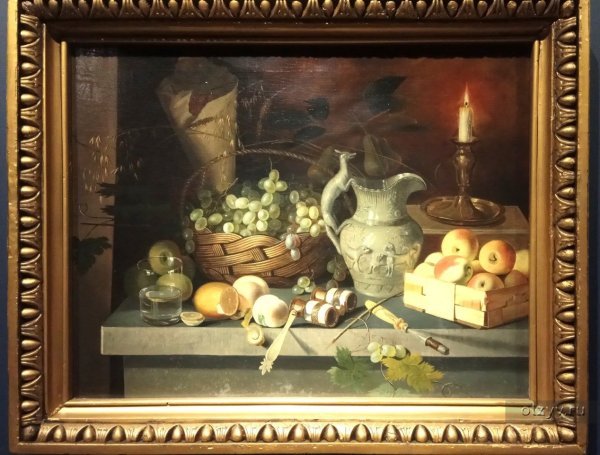 И.Ф.Хруцкий плоды и птичка 1833 год