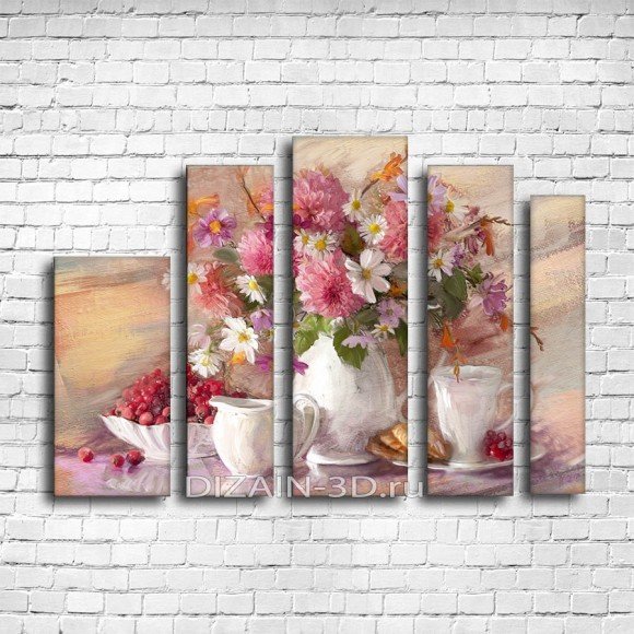 Модульная картина летний домик