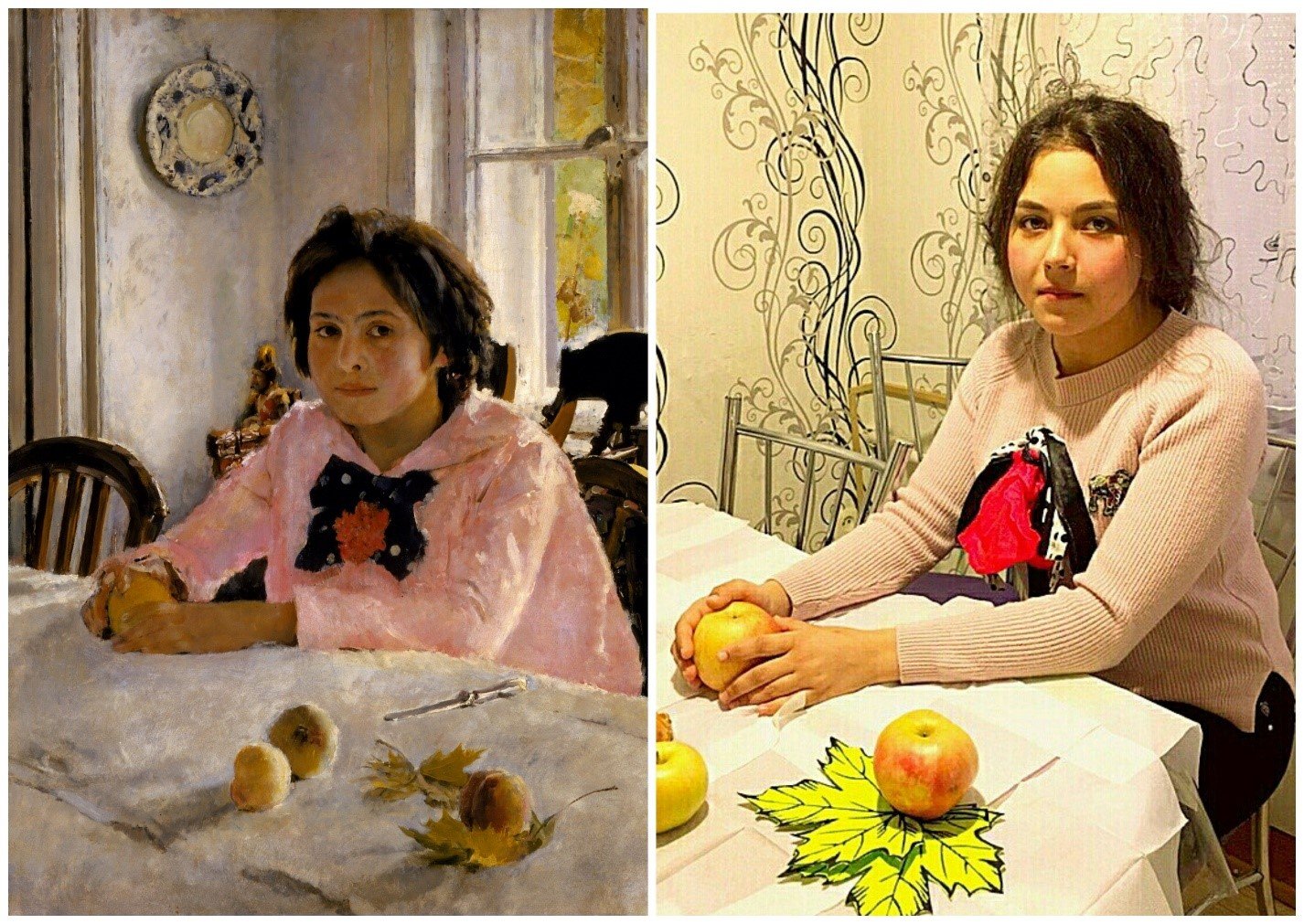 Кто автор картины девушка с персиками
