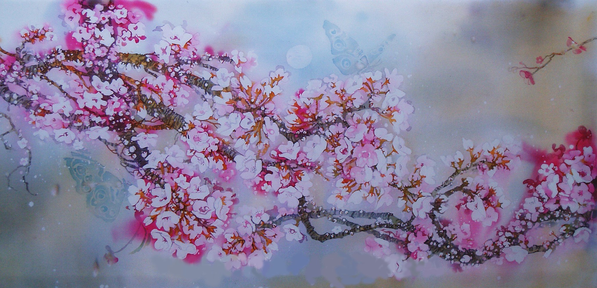 Цветение Сакуры живопись