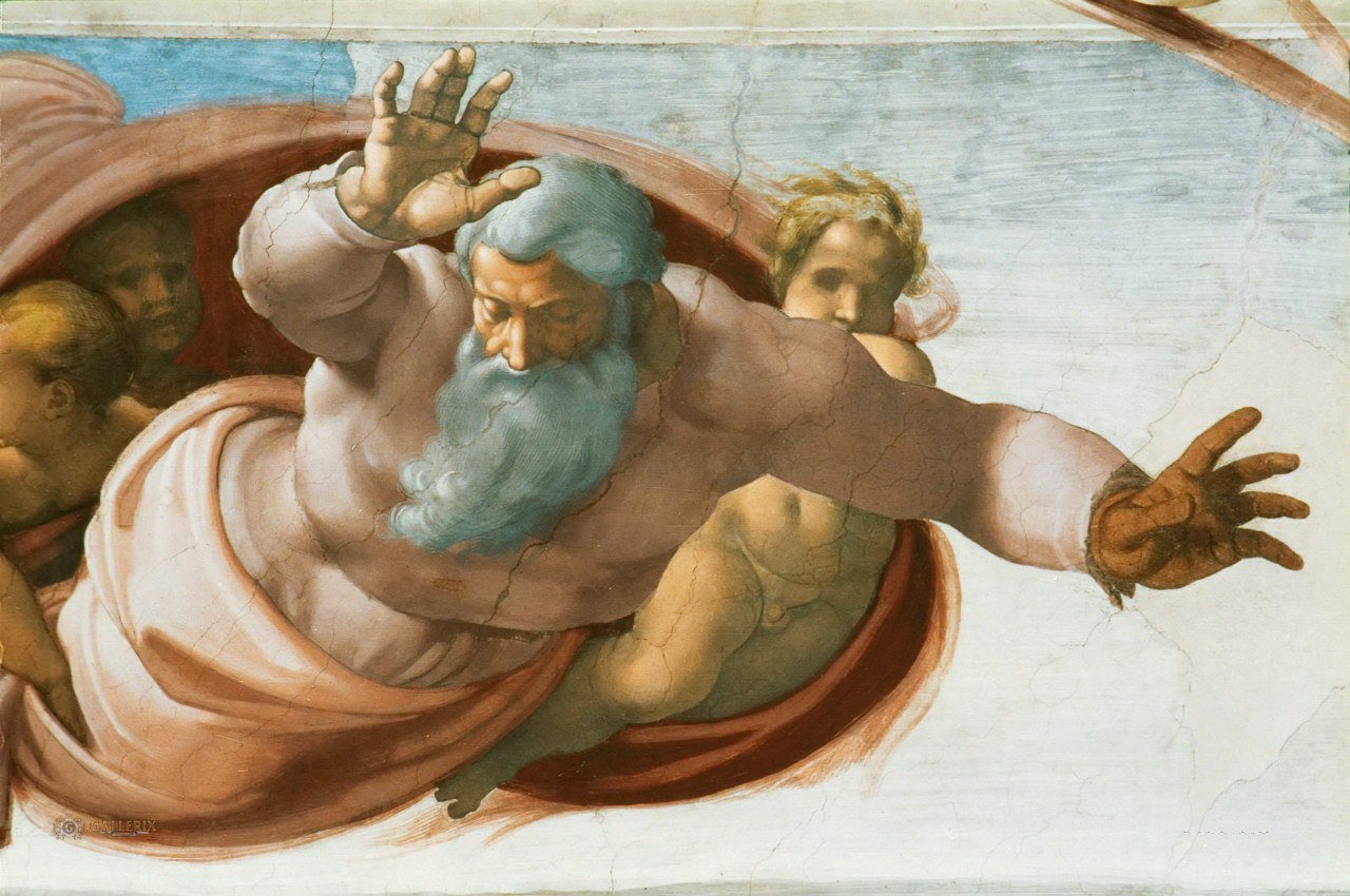Адам с фрески Микеланджело