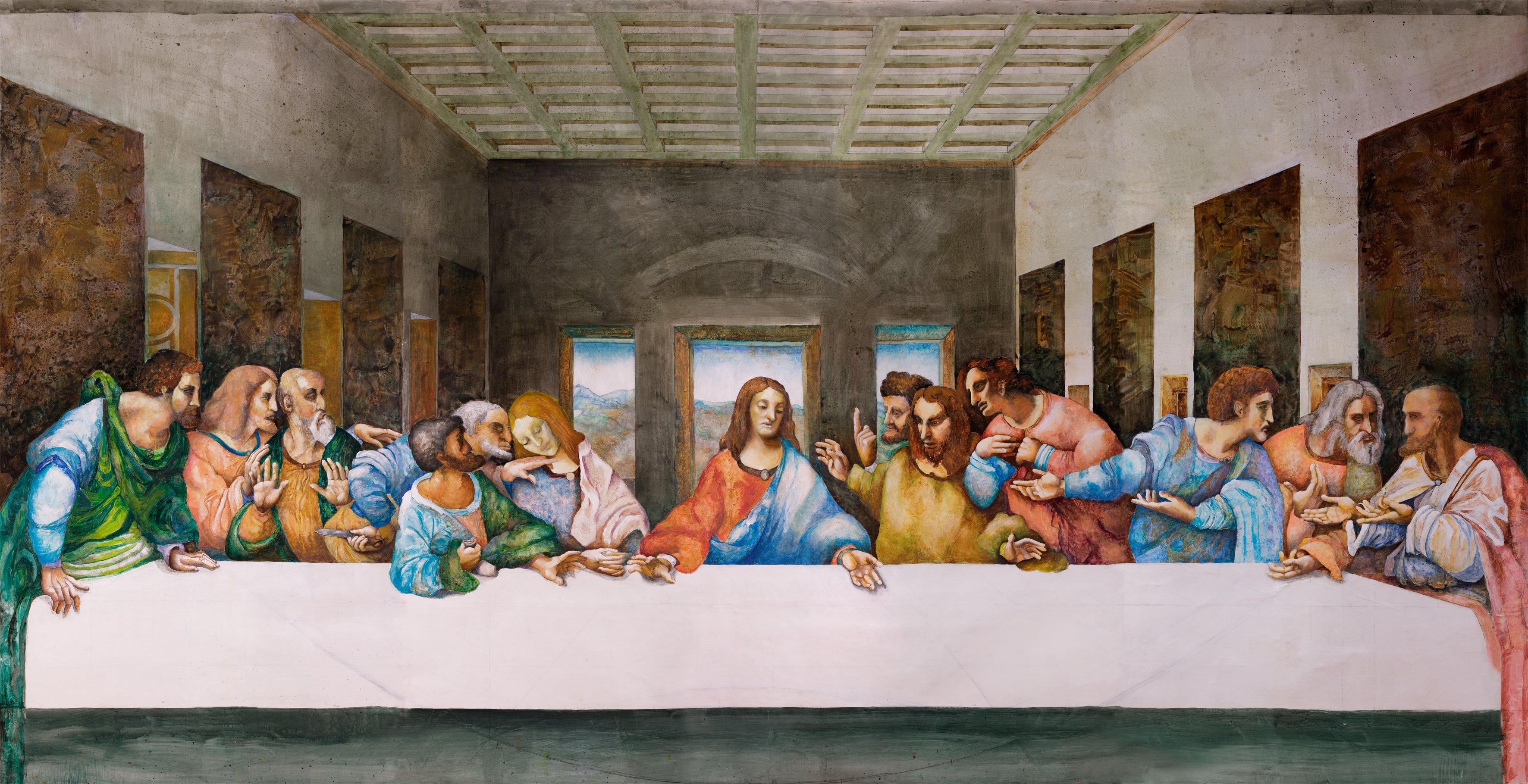 Время тайной вечери. Тайная вечеря (1498), Леонардо да Винчи. Картина Тайная вечеря Леонардо Давинчи. Фреска Тайная вечеря Леонардо да Винчи. Картина да Винчи 12 апостолов.