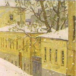 Картина Попова первый снег