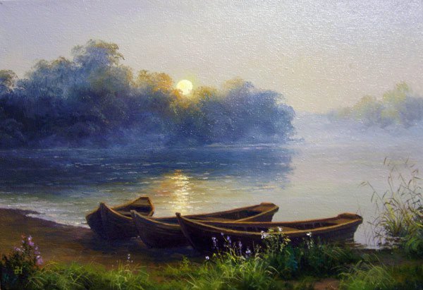 Николай Булыгин художник Волжские закаты