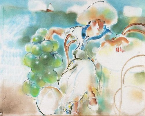 Рустам Хамдамов акварели