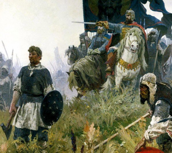 А. П. Бубнов " утро на Куликовом поле«, 1947 г.