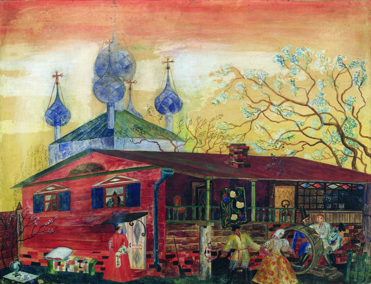 События изображенные на картине бориса кустодиева