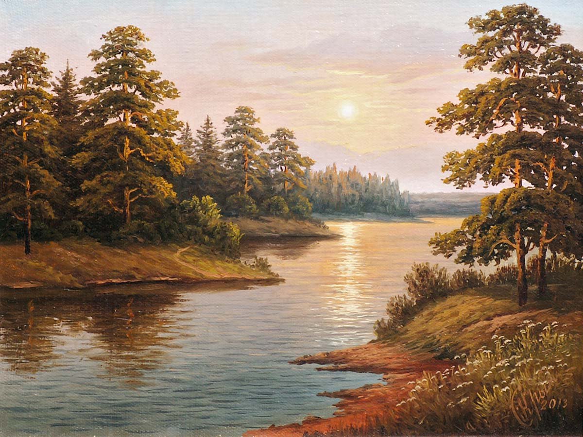Картина река