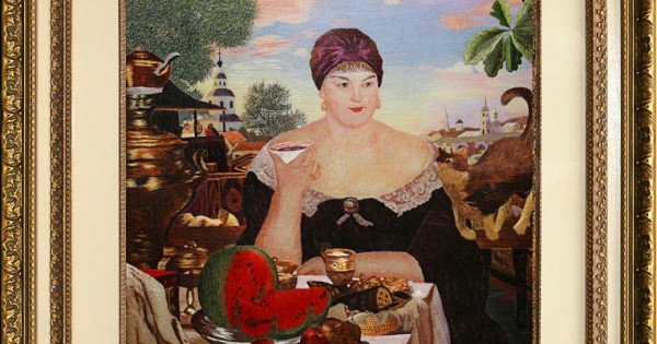 Кустодиев чаепитие купчихи