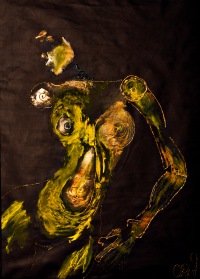 Картина отпечаток женского тела