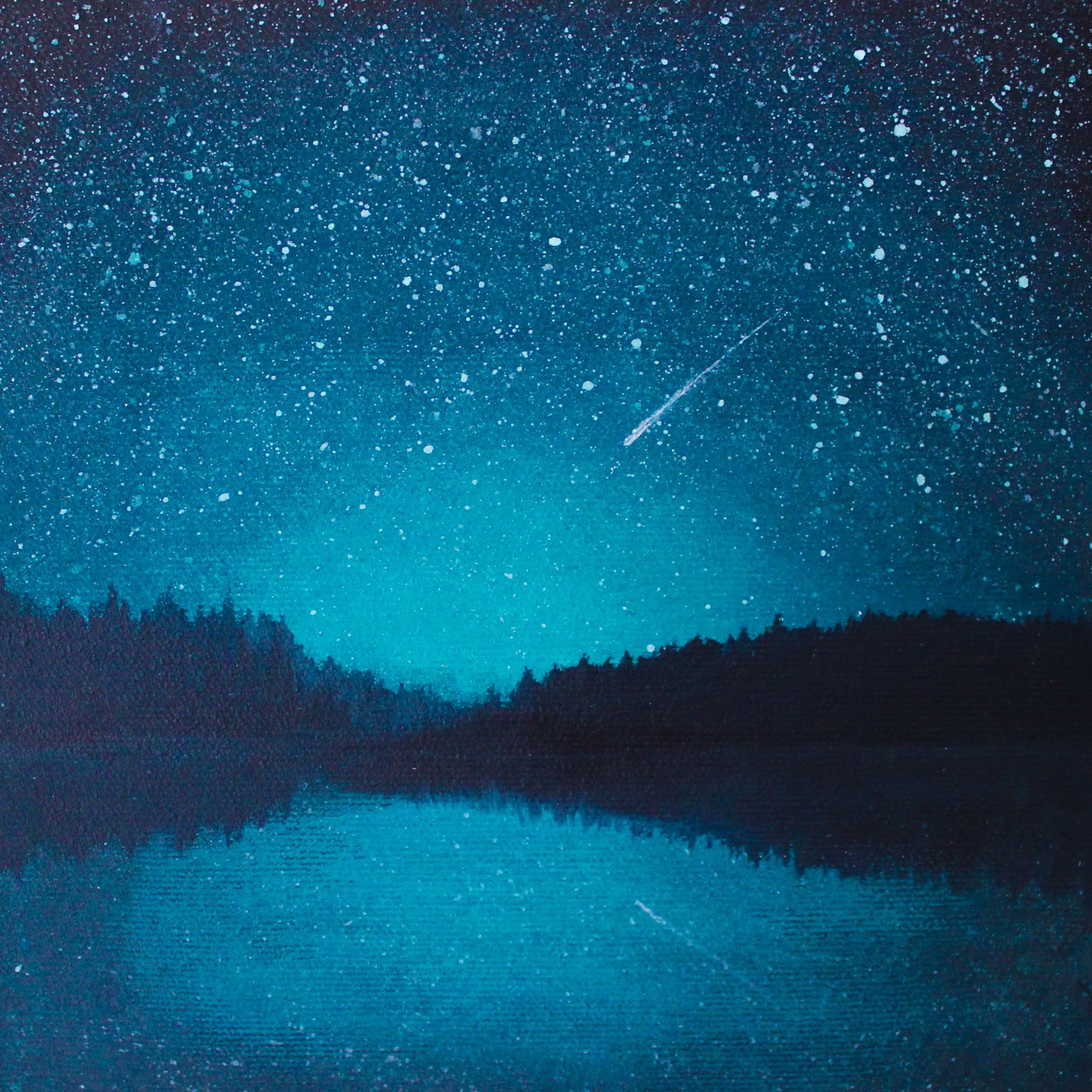 Картина ночь и звезды