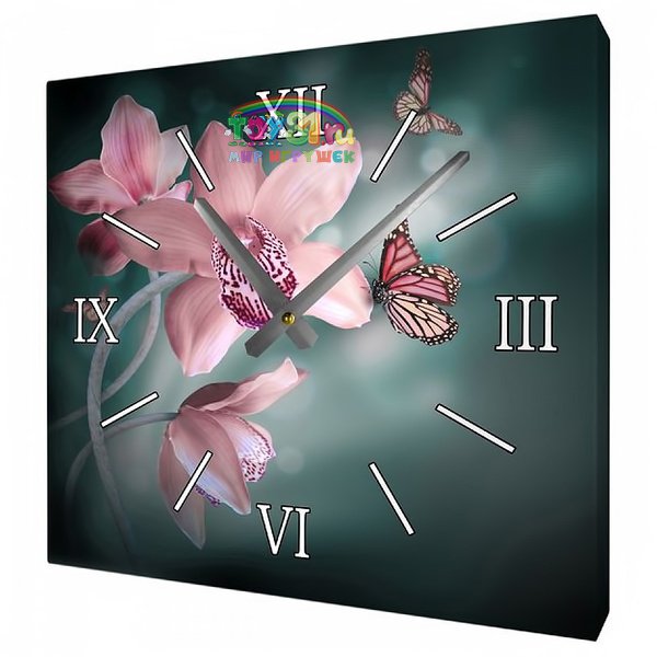 Часы на холсте настенные