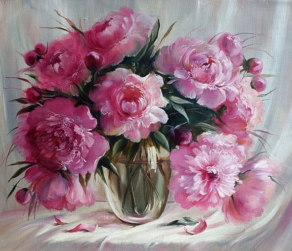 Елена Перминова живопись пионы