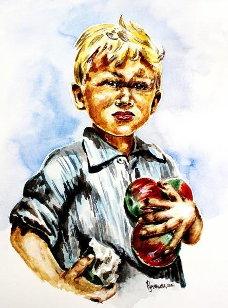 Мальчик с яблоком Ван Хойтль