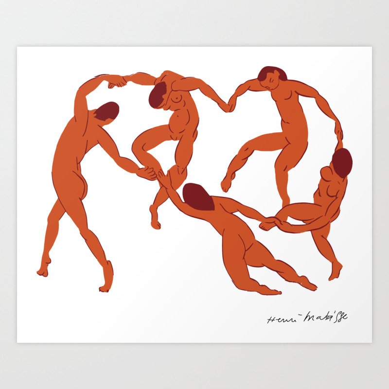Фигуры в танце на картины Анри Матисса Танец представлены в форме живописных портретов