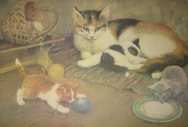 Кошка с котятами картинки для детей по ушаковой