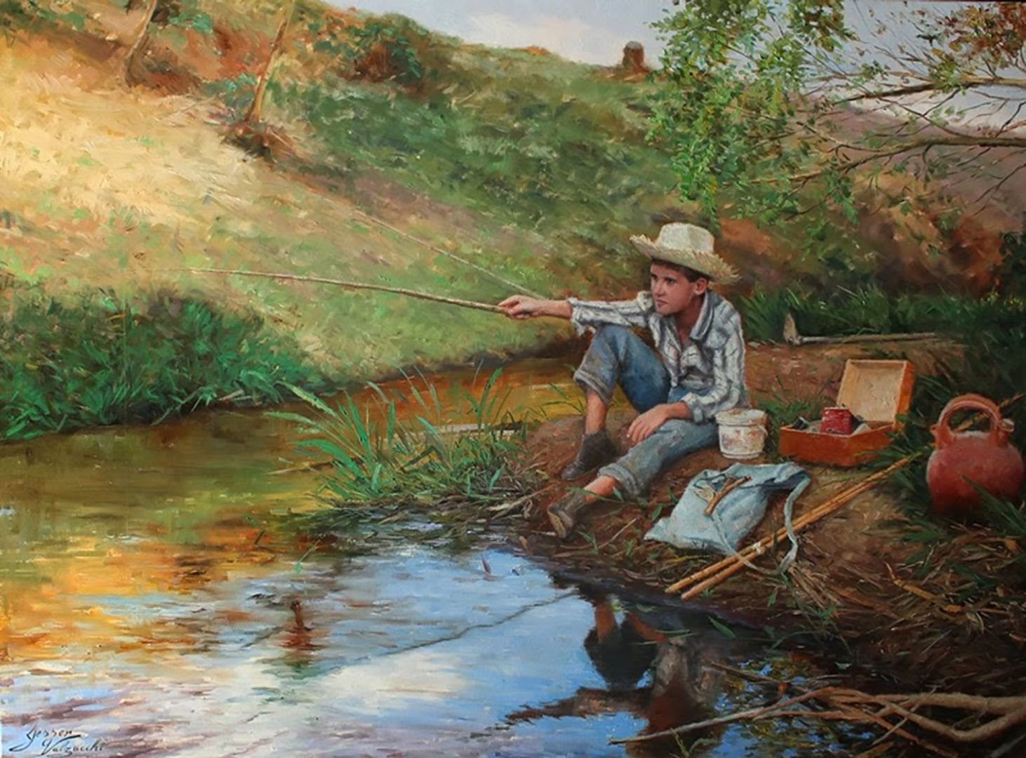 Картины про рыбалку русских художников