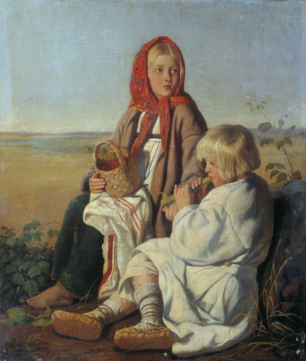 Венецианов «крестьянские дети в поле». 1820-Е