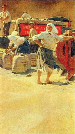 Картина т н Яблонская 1917 2005 хлеб