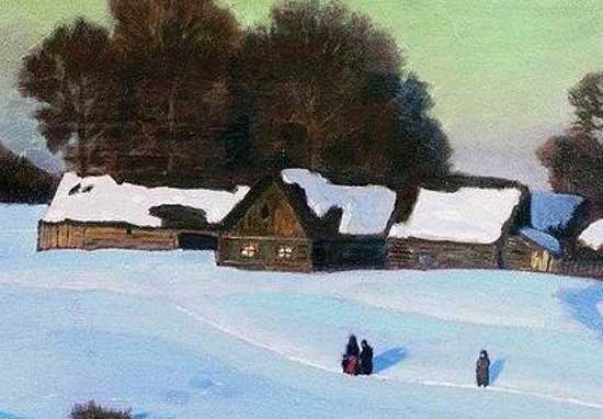 Картина Николая Петровича Крымова зимний вечер