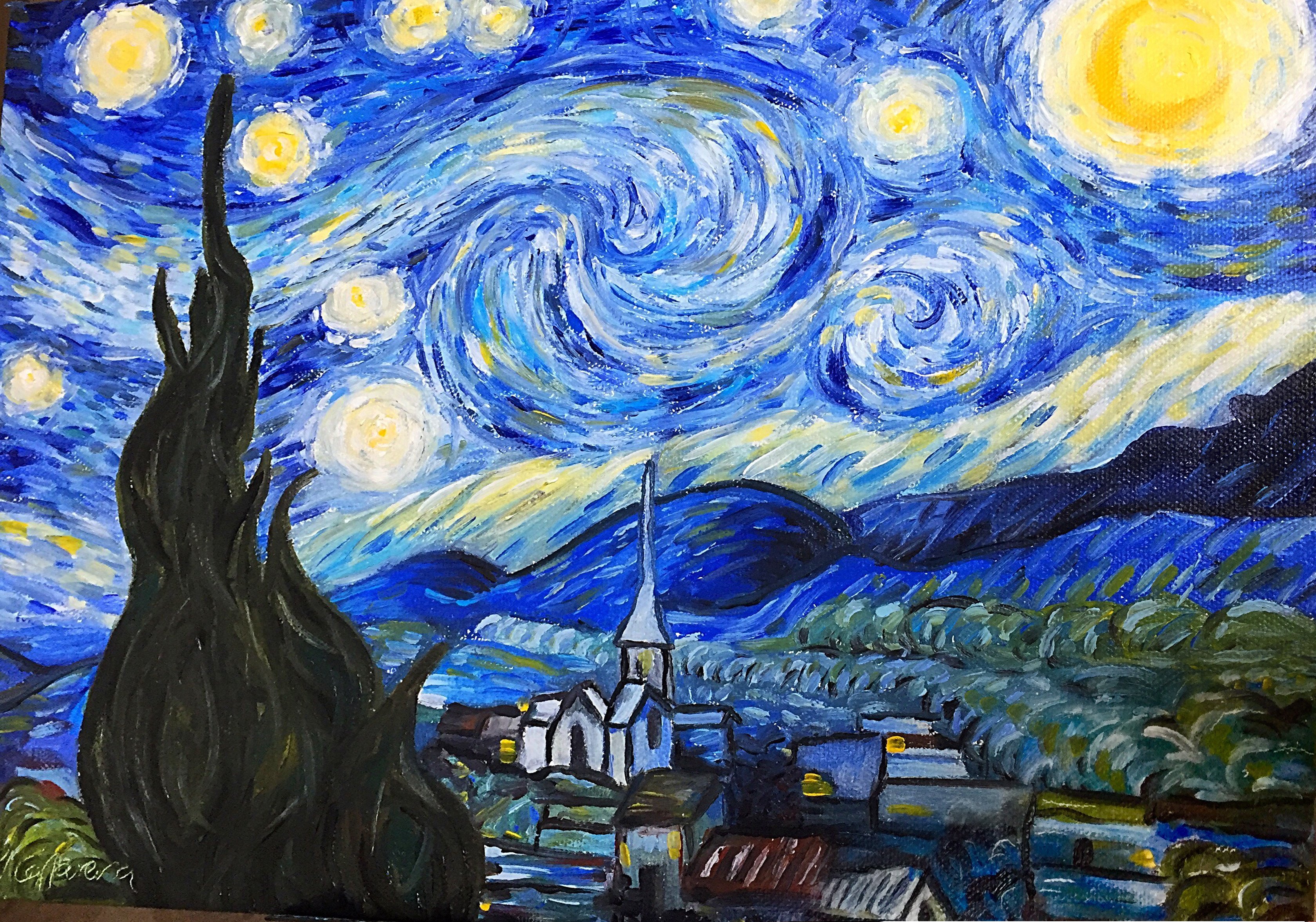 звездное небо картинки ван гог