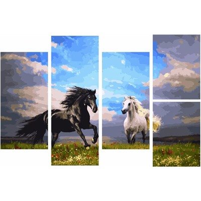 Раздолье модульная картина по номерам на холсте с подрамником wx1050