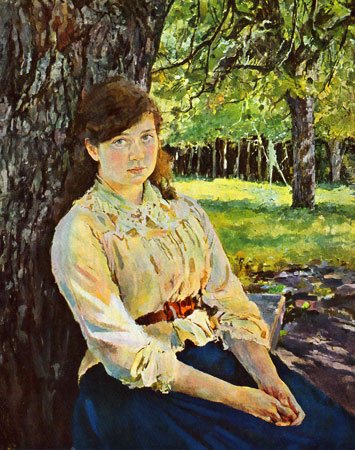 «Девушки, освещенной солнцем» в.а. Серова