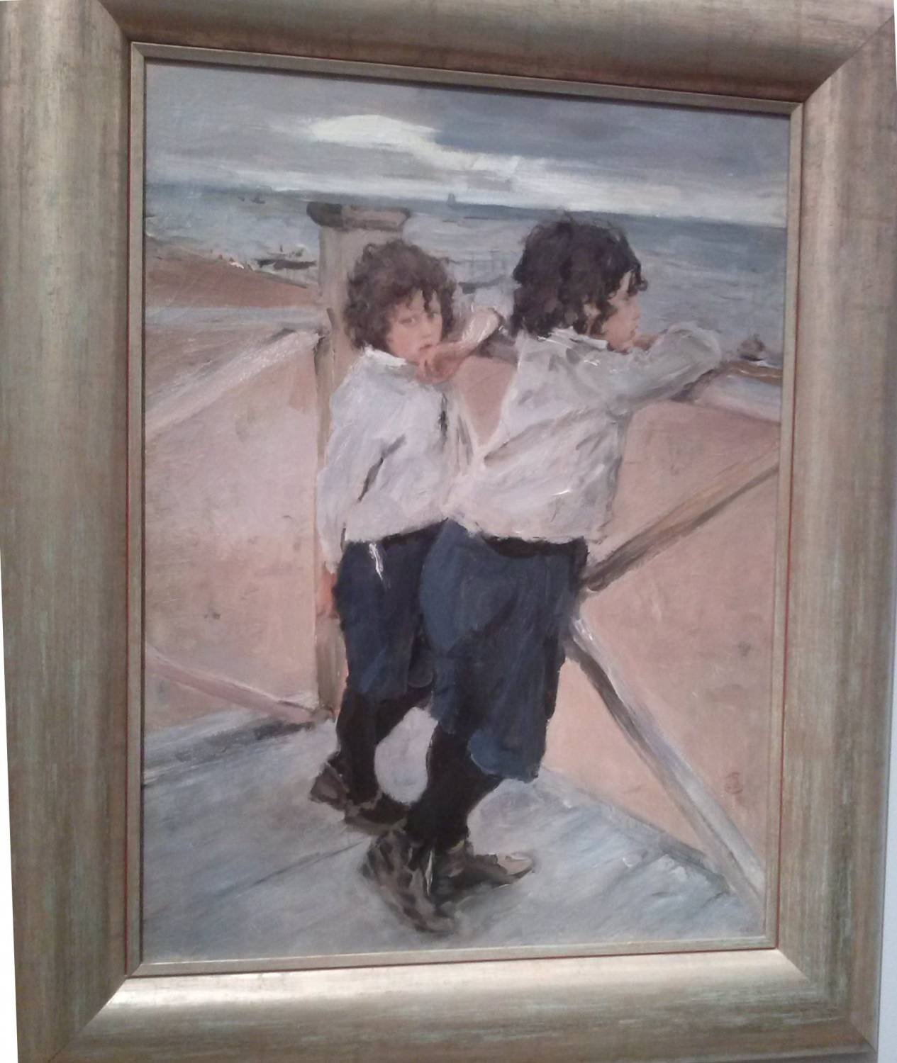 Картина дети (Саша и Юра Серовы). 1899