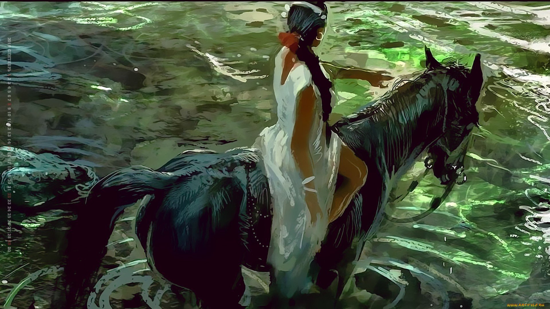 Девушка и конь фэнтези