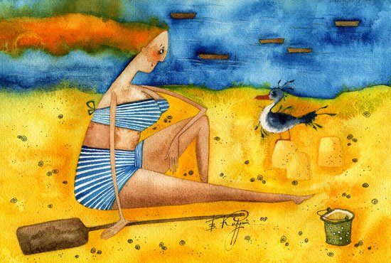 Девушка с веслом картина